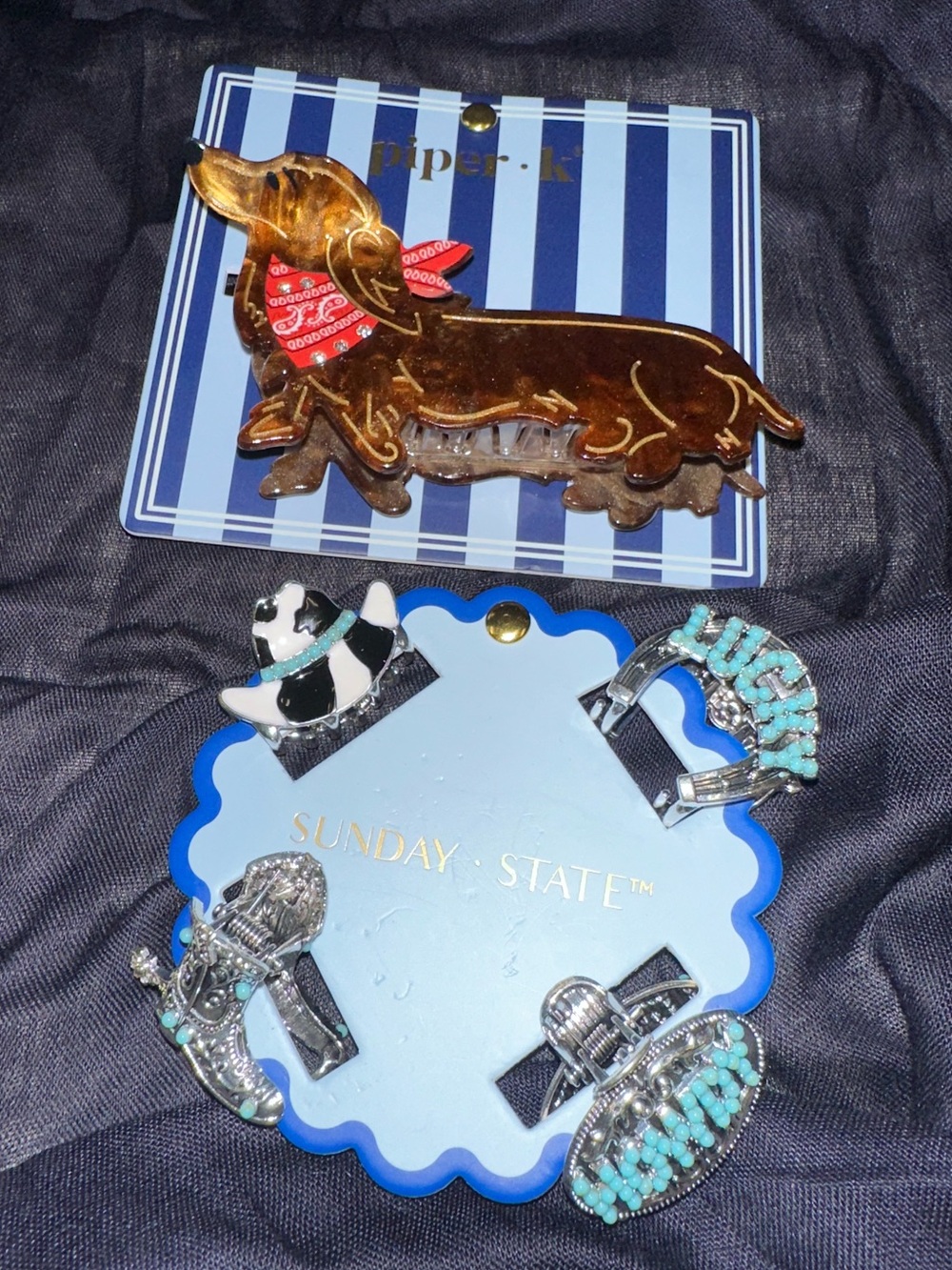 NWT Western & Dachshund Hair Clip Bundle | Piper K & Sunday State